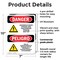 Signmission Hazardous Waste Storage Area Bilingual Danger Sign, Plastic, 7in W x 10in L, 2PK OS-2PACK-DS-P-710-VS-1321 - alternate 4